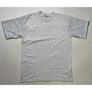 VINTAGE Top Tee Blank T-shirt Men Large USA 80s 90s Single Stitch